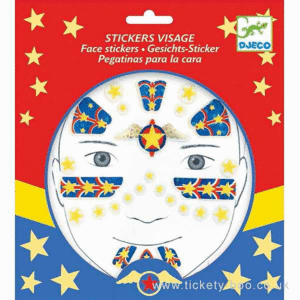 PEGATINAS PARA LA CARA SUPERHEROE