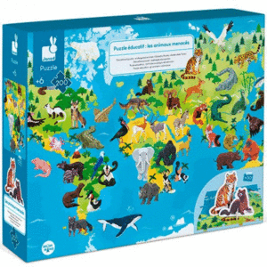 PUZZLE EDUCATIVO: ANIMALES EN PELIGRO DE EXTINCIÓN - 200 PIEZAS