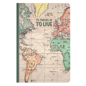 CUADERNO HOJA BLANCA A5 MAPA