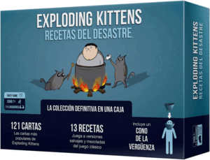EXPLODING KITTENS EKIRFD01ES RECETAS DEL DESASTRE - JUEGO DE CARTAS EN ESPAÑOL, 2 A 5 JUGADORES