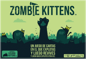 EXPLODING KITTENS  ZOMBIE KITTENS  JUEGO DE CARTAS PARA LOS AMANTES DE LOS GATOS Y LAS EXPLOSIONES A PARTIR DE 7 AÑOS  DE 2 A 5 JUGADORES  15 MINUTOS POR PARTIDA 