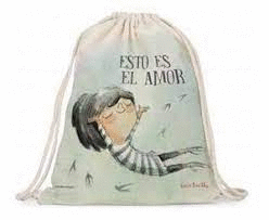 (23).BOLSA DE TELA ESTO ES EL AMOR.(MINIMONI)