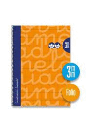 CUADERNO TAPA DURA CUADROVIA LAMELA NARANJA A4