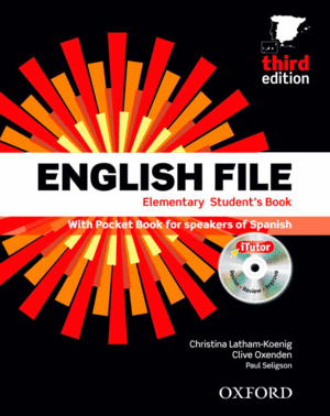 ENGLISH FILE 3RD EDITION ELEMENTARY. STUDENT'S BOOK, ITUTOR AND POCKET BOOK PACK