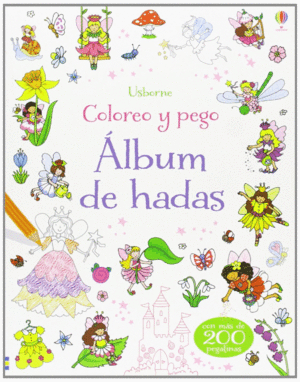 ALBUM DE HADAS COLOREO Y PEGO