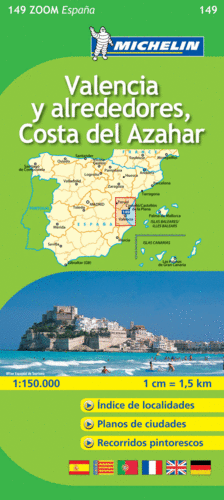 VALENCIA ALREDEDO COSTA AZAHAR MAPA ZOOM