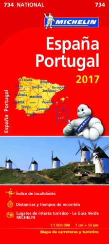 MAPA 734 ESPAÑA-PORTUGAL 2017