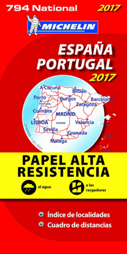 MAPA NATIONAL ESPAÑA PORTUGAL 794 ALTA RESISTENCIA 2017