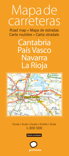 MAPA DE CARRETERAS CANTABRIA/PAIS VASCO/NAVARRA..
