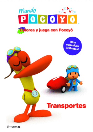 POCOYO. JUEGA Y COLOREA. TRANSPORTES