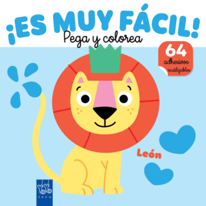 ¡ES MUY FACIL! PEGA Y COLOREA. LEON