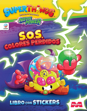LIBRO DE STICKERS SUPERTHINGS NEON POWER - ESPAÑA
