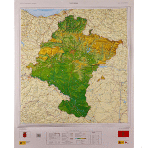 MAPA EN RELIEVE DEL AUTONÓMICO DE NAVARRA, E 1