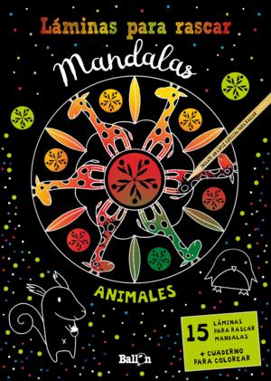 LÁMINAS PARA RASCAR MANDALAS - ANIMALES